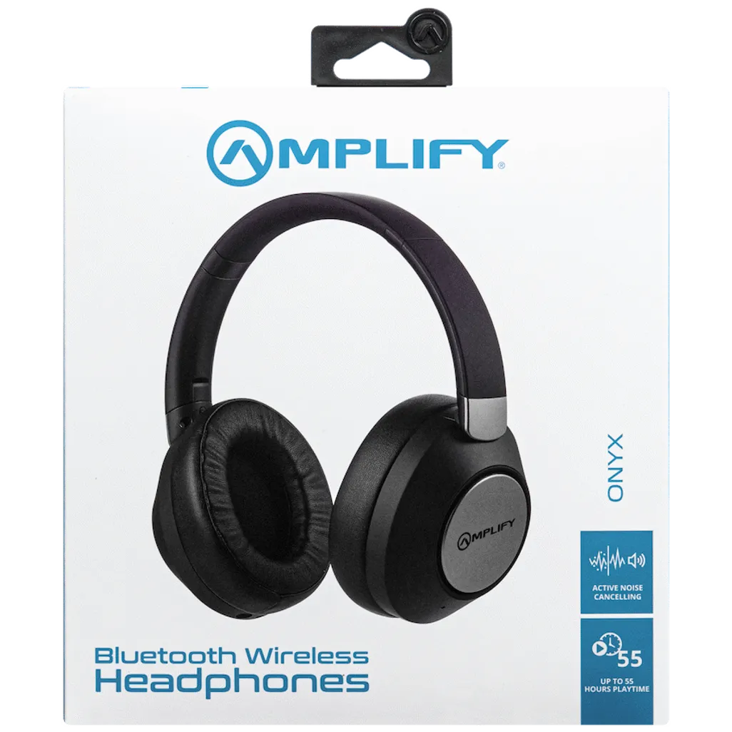 Amplify Onyx Bluetooth Wireless Headphones with ANC - Black