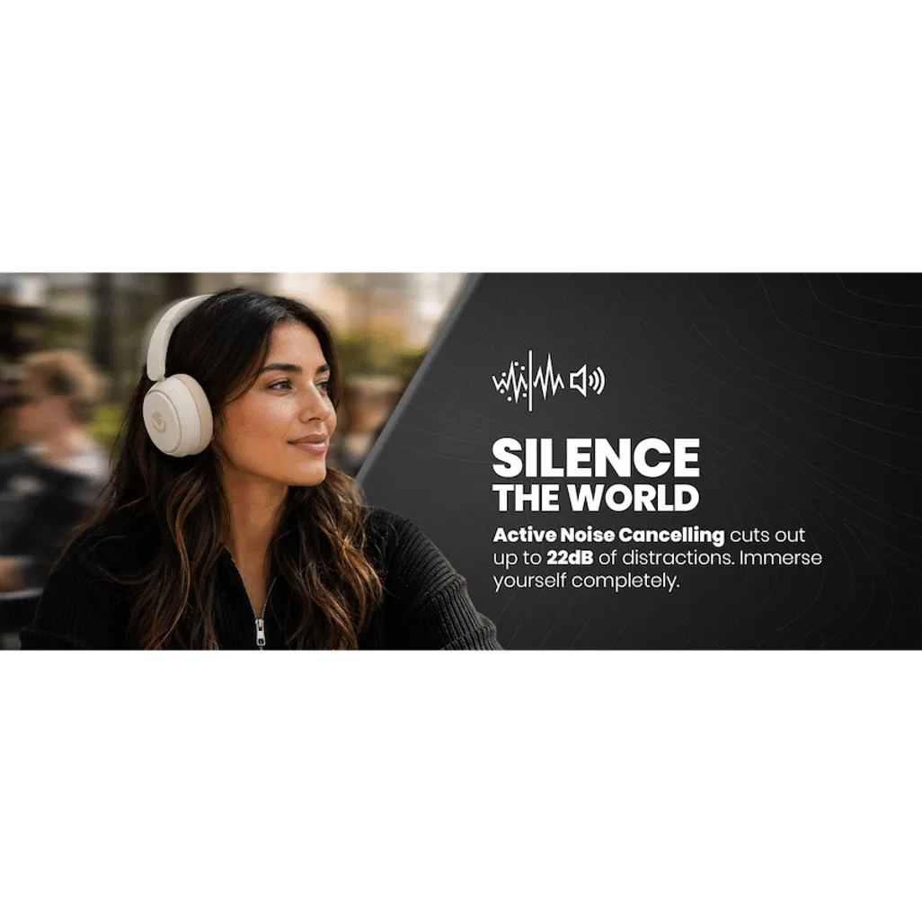 Volkano Lexi Bluetooth Headphone with ANC - Nude