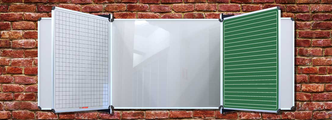Educational Board Non-Magnetic Chalkboard (1220*1210 - Squares 1 Side - Swing Leaf - Option B)