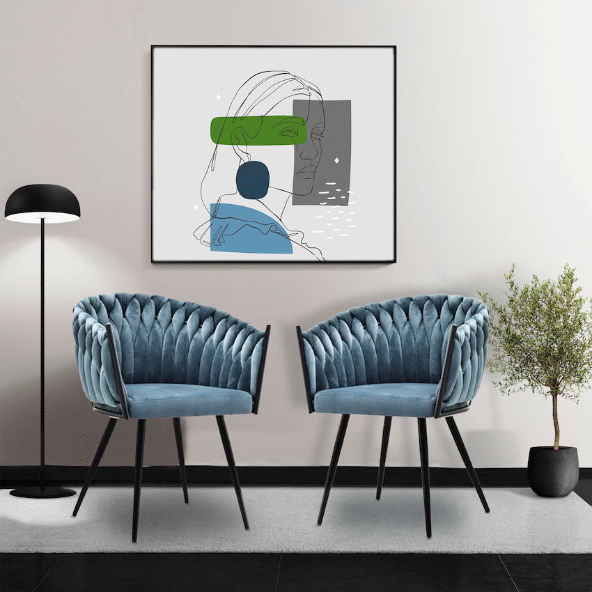 Opulent Casual Chair Hazy Blue - Single