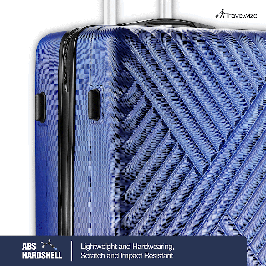 Travelwize Astra ABS 4-Wheels Spinner 3Pc Luggage Set Navy