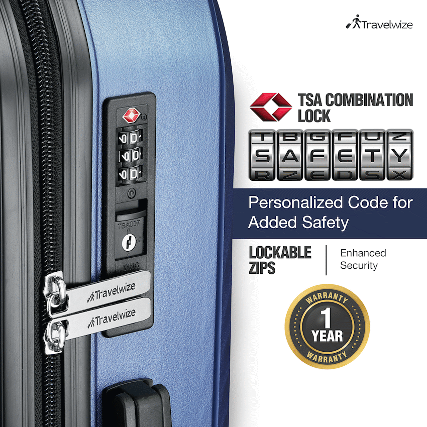Travelwize Quartz PP 76cm 4-Wheel Spinner Luggage - Navy