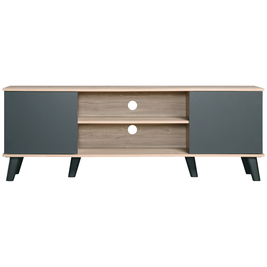 Everfurn Laurel TV Stand 1600w, Two Cupboards