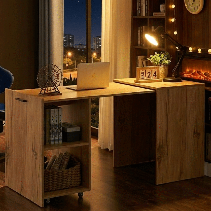 Everfurn Adaptive Desk - Brown