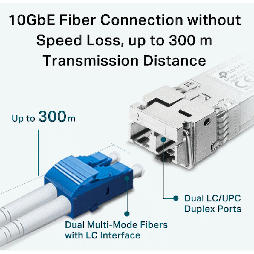 TP-Link OMADA 10GBASE-SR SFP Plus LC Transceiver