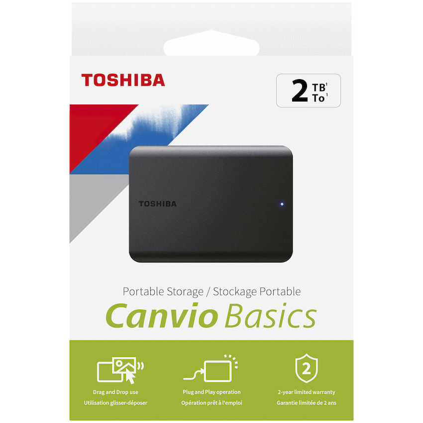 Toshiba Canvio Basics 2TB 2.5" USB 3.2  Black