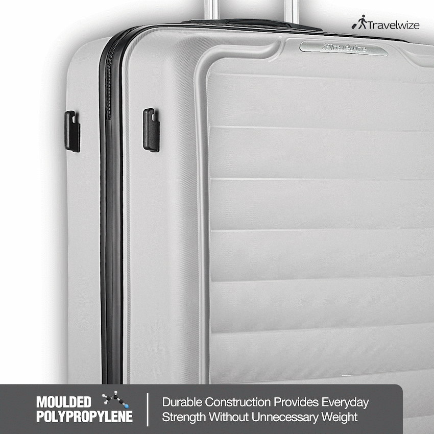 Travelwize Ibiza PP 4-Wheel Spinner 75cm Luggage - Grey