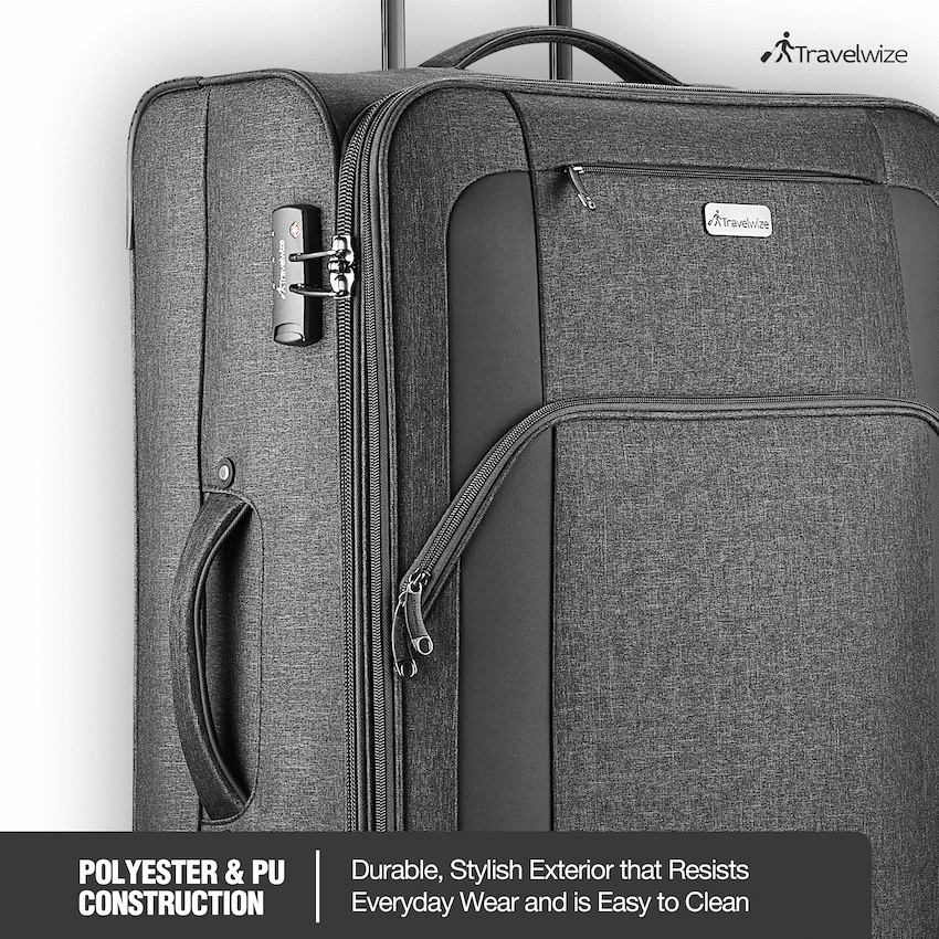 Travelwize Aurora 65cm 4-Wheel Spinner Trolley Case - Grey Melange