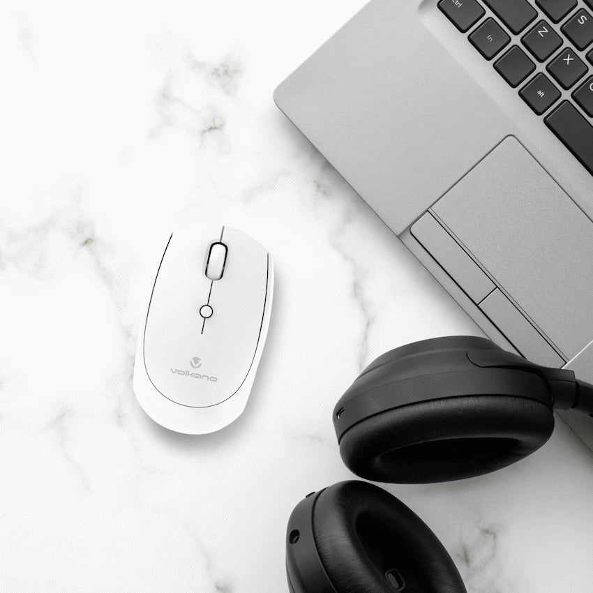 Volkano Talc Wireless Mouse - White