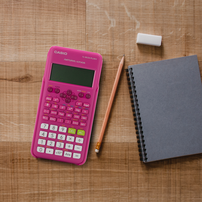 Casio FX-82 ZA Plus II Calculator - Pink