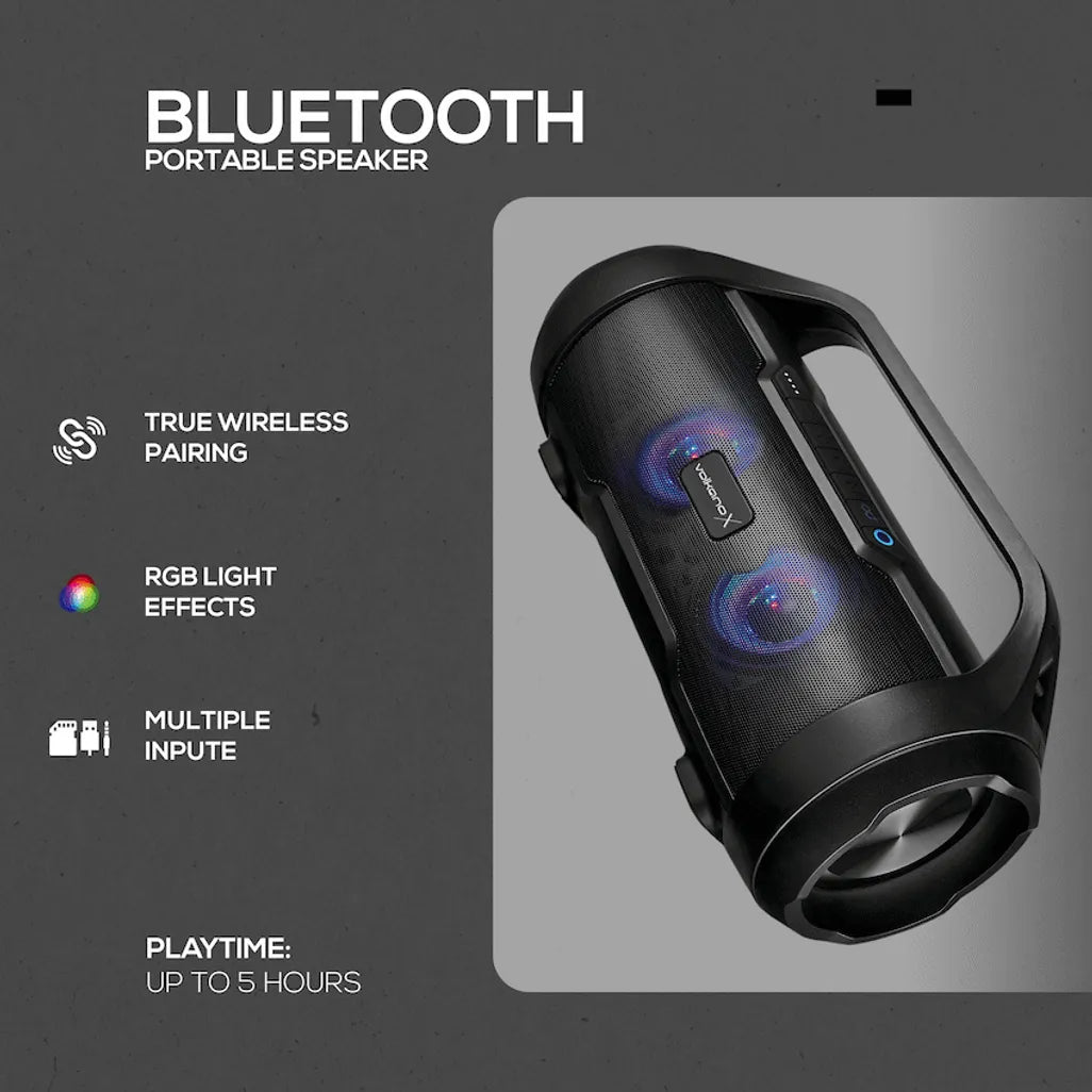 VolkanoX Cobra Series Bluetooth Speaker - Black