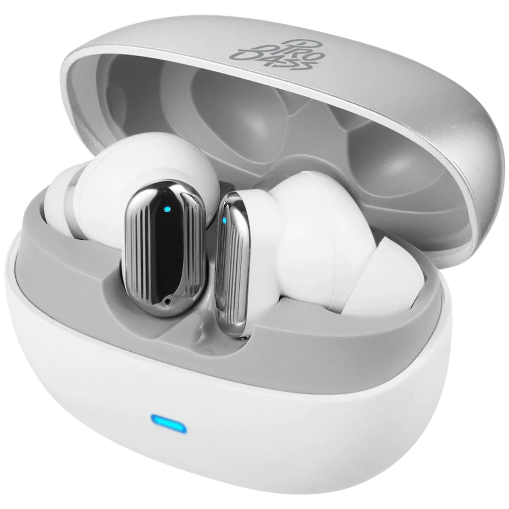 Pro Bass Flex Series TWS Earphone - White + Grey