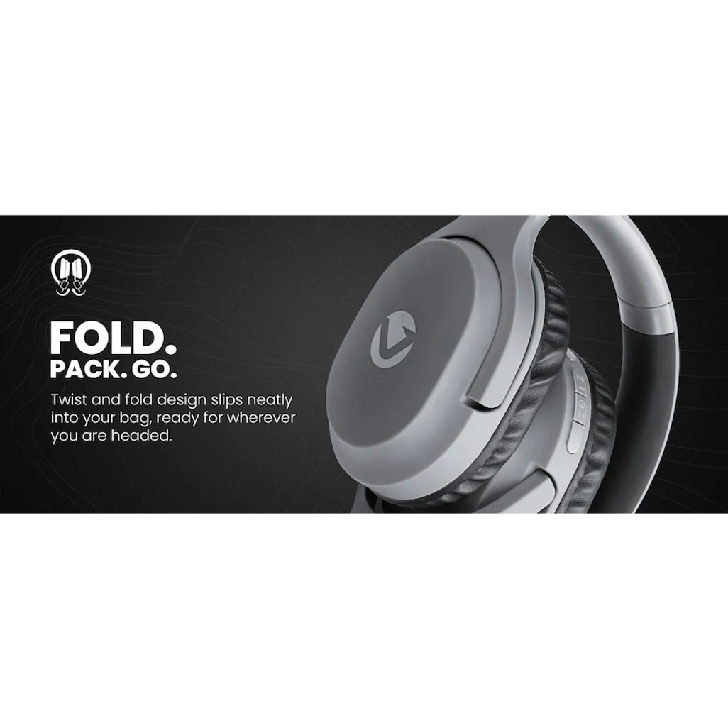 Volkano Pebble Series Bluetooth Headphones - Dark Grey