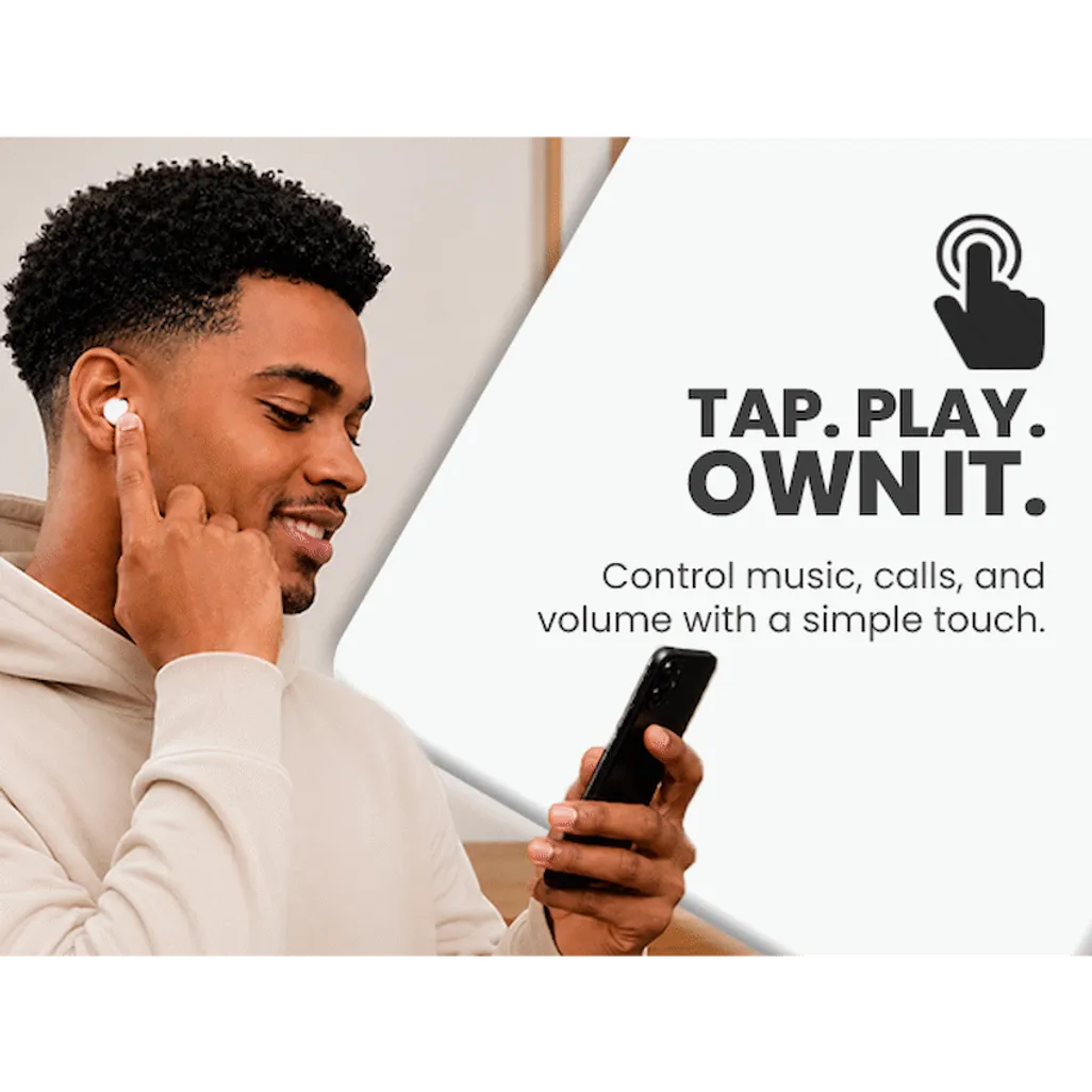 Volkano Scorpio Series True Wireless Earphones - White