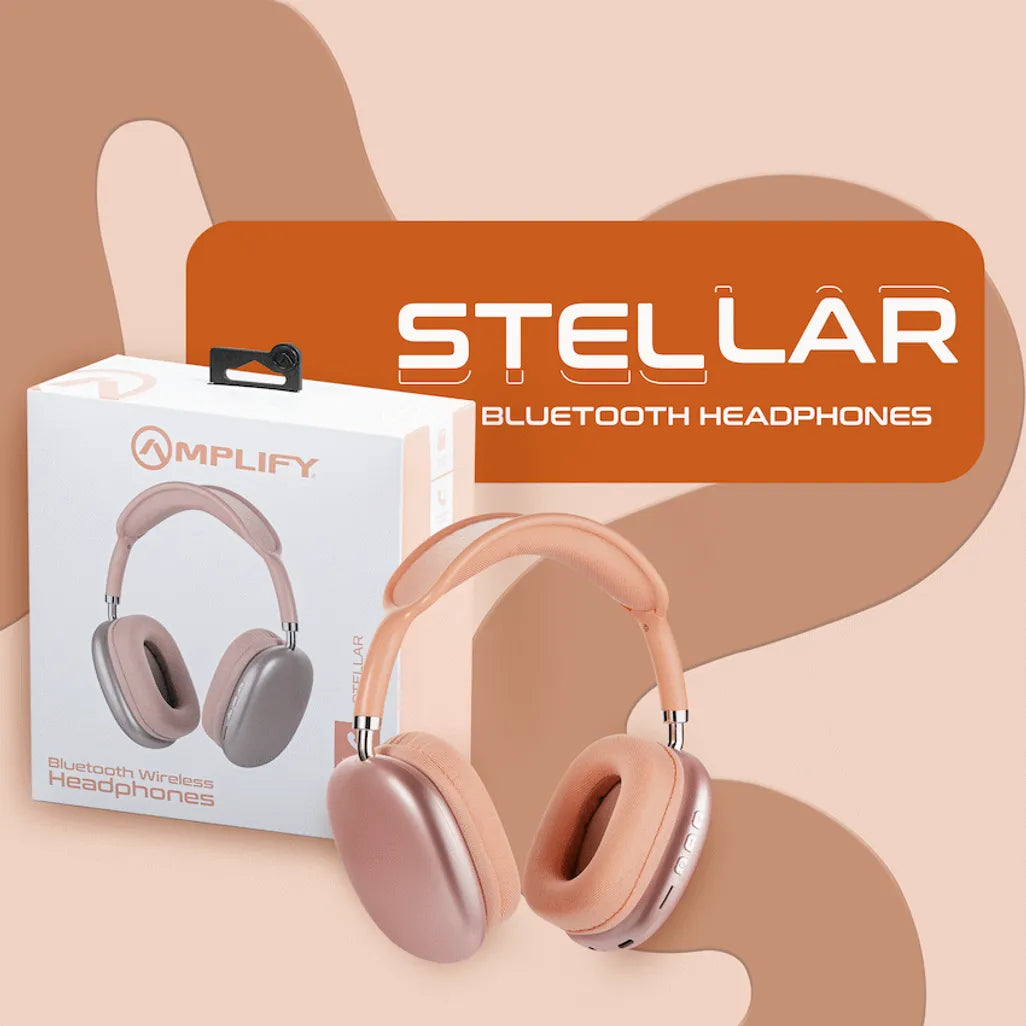 Amplify Stellar Series Bluetooth Headphones - orange