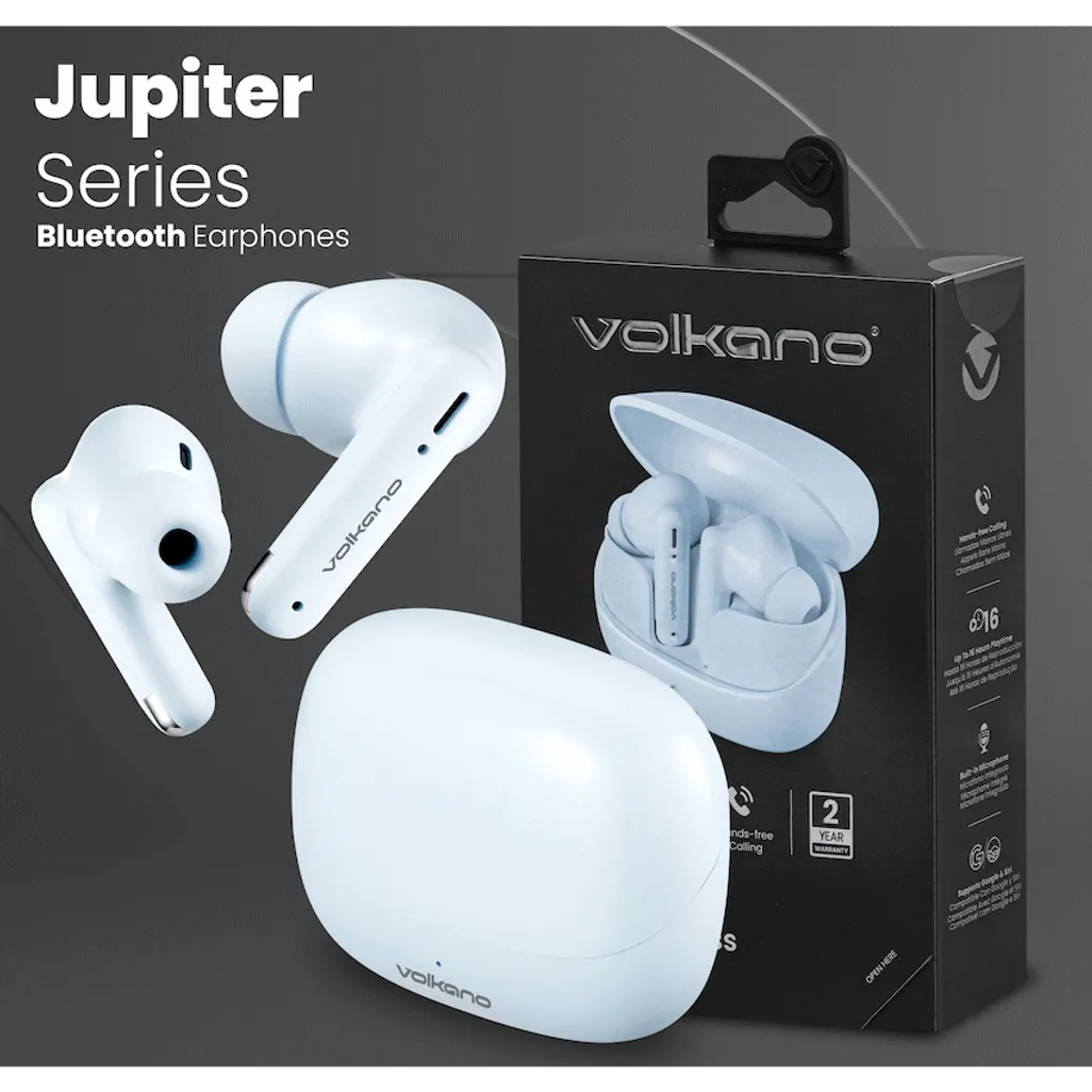 Volkano Jupiter Series TWS Earphones - Pastel Blue