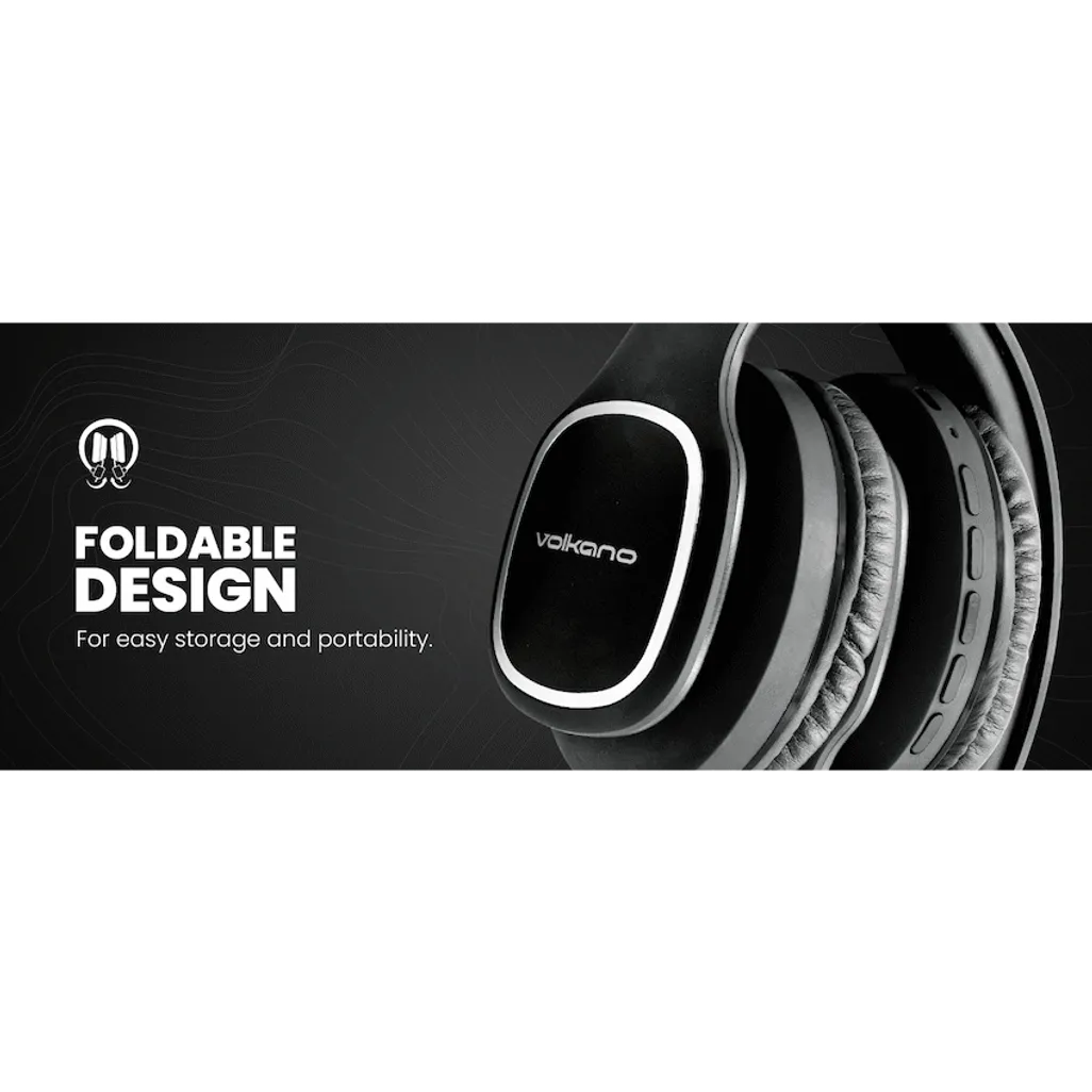 Volkano Phonic Series Bluetooth Full Size Headphones - Black