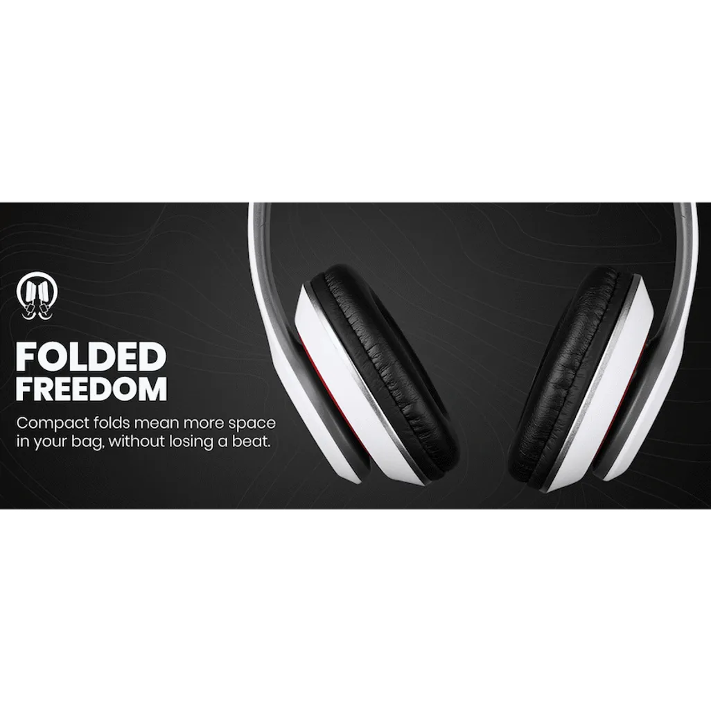 Volkano Falcon Series Headphones with Microphone - White