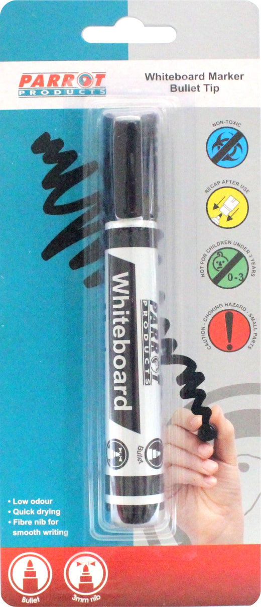 Whiteboard Marker (Bullet Tip - Carded - Black)
