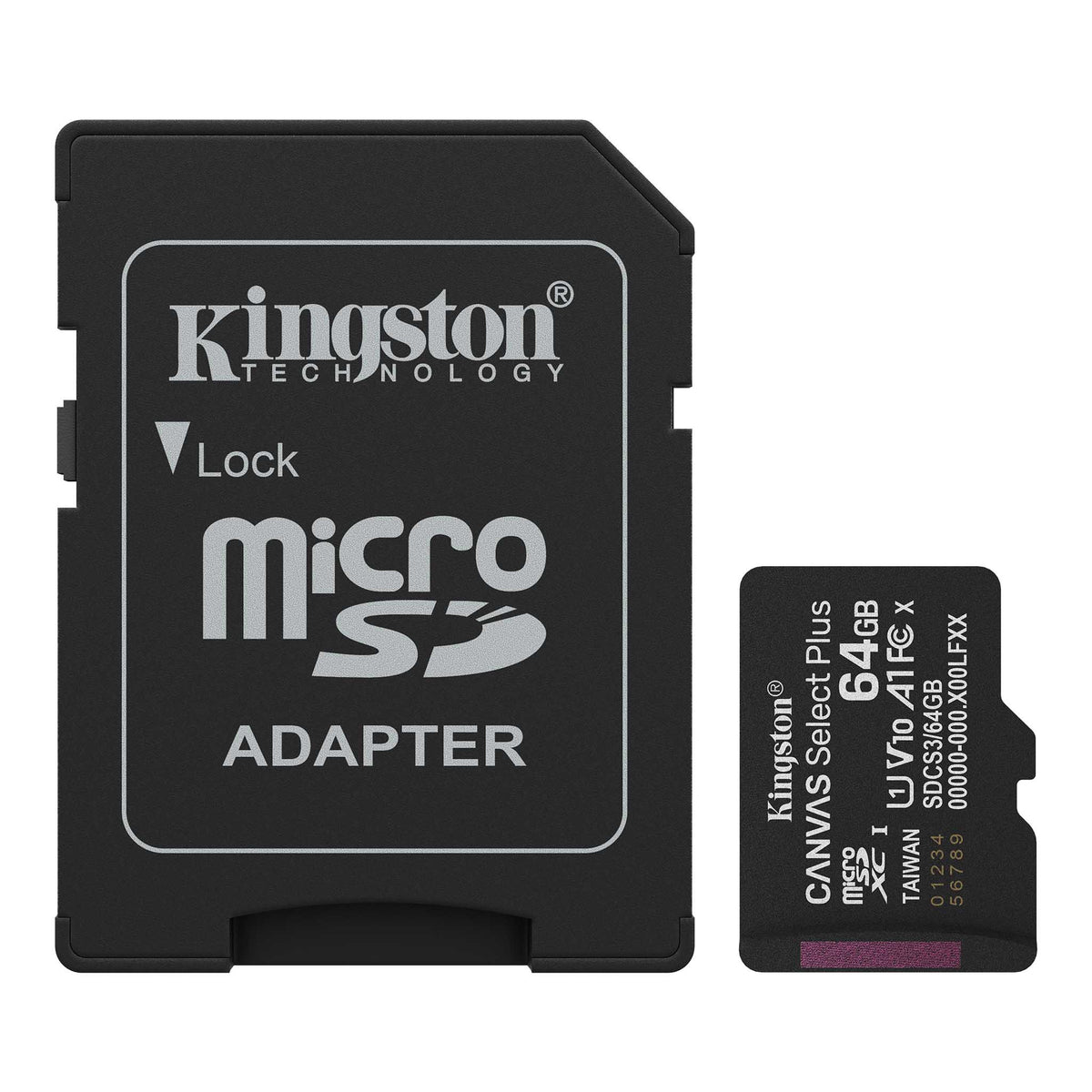 KINGSTON CANVAS SELECT PLUS MICROSD MEMORY CARD 64GB