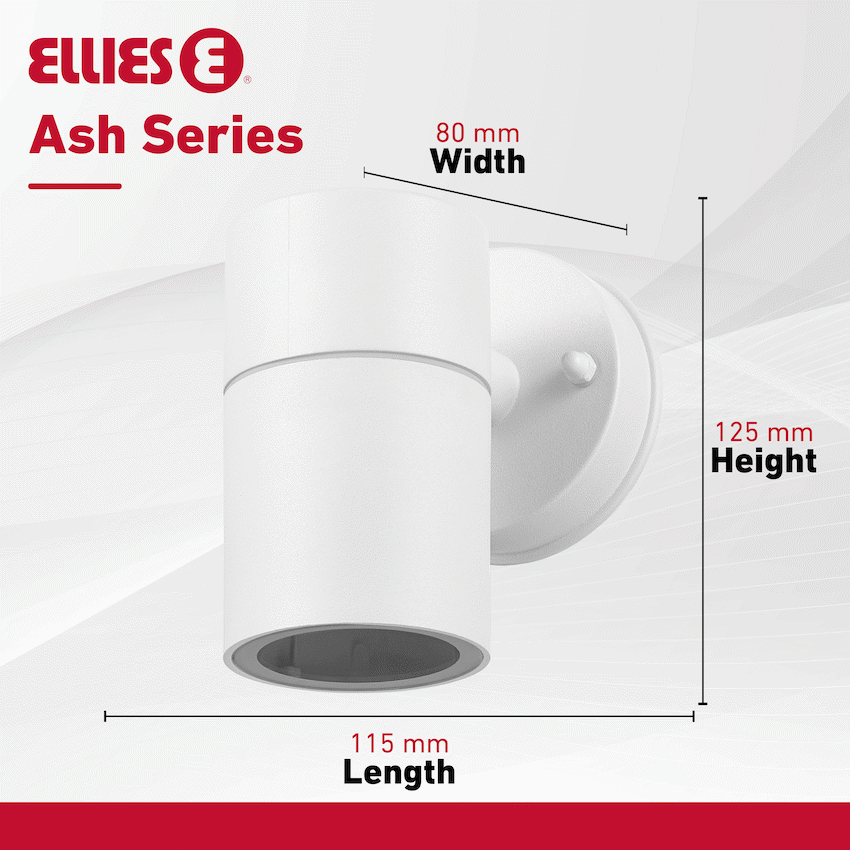 Ellies Ash Series AC UniBeam wall light - Nylon Carbon Fiber - GU10 Fitting - WT