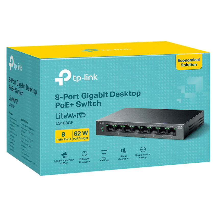 TP-Link 8 Port Gigabit Unmanaged Desktop POE Switch