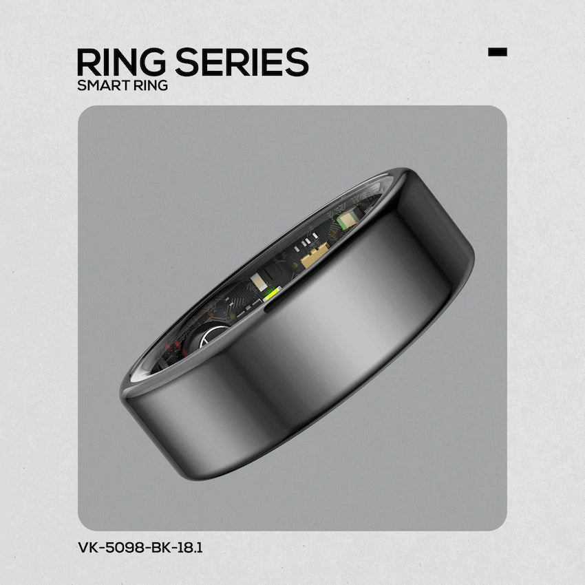 Volkano Ring Series Smart Ring - Black 18.1mm