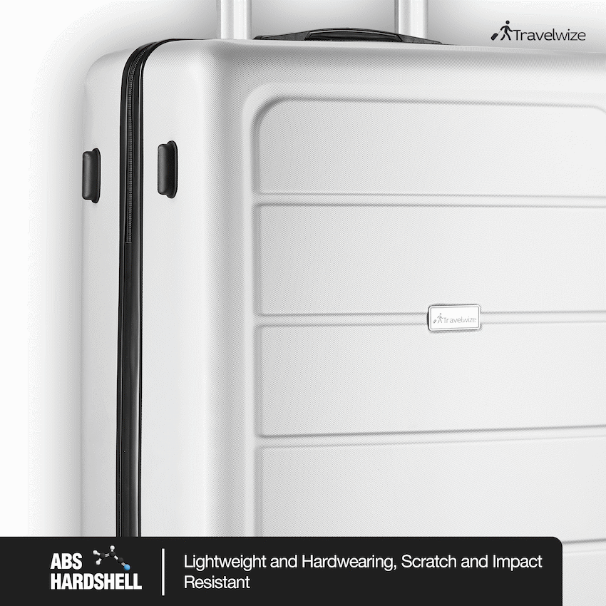 Travelwize Maple ABS 4-Wheels Spinner 4Pc Luggage Set Silver