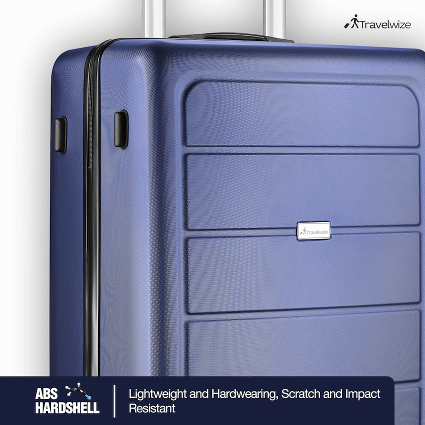 Travelwize Maple ABS 4-Wheels Spinner 4Pc Luggage Set Navy