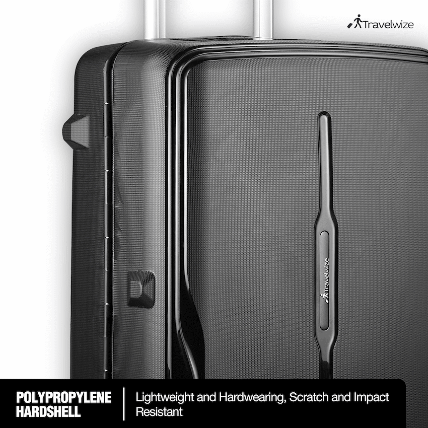 Travelwize Clipper PP 75cm 4-Wheel Spinner Luggage Black