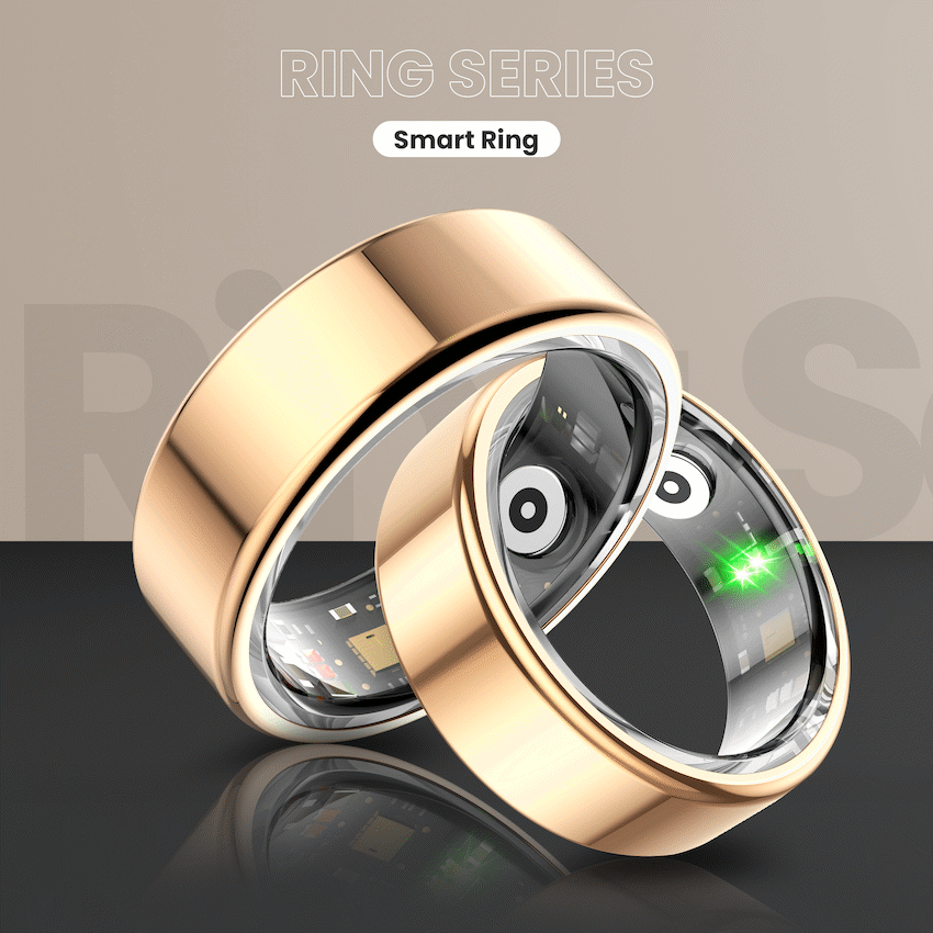 Volkano Ring Series Smart Ring with Charging Case - 20mm