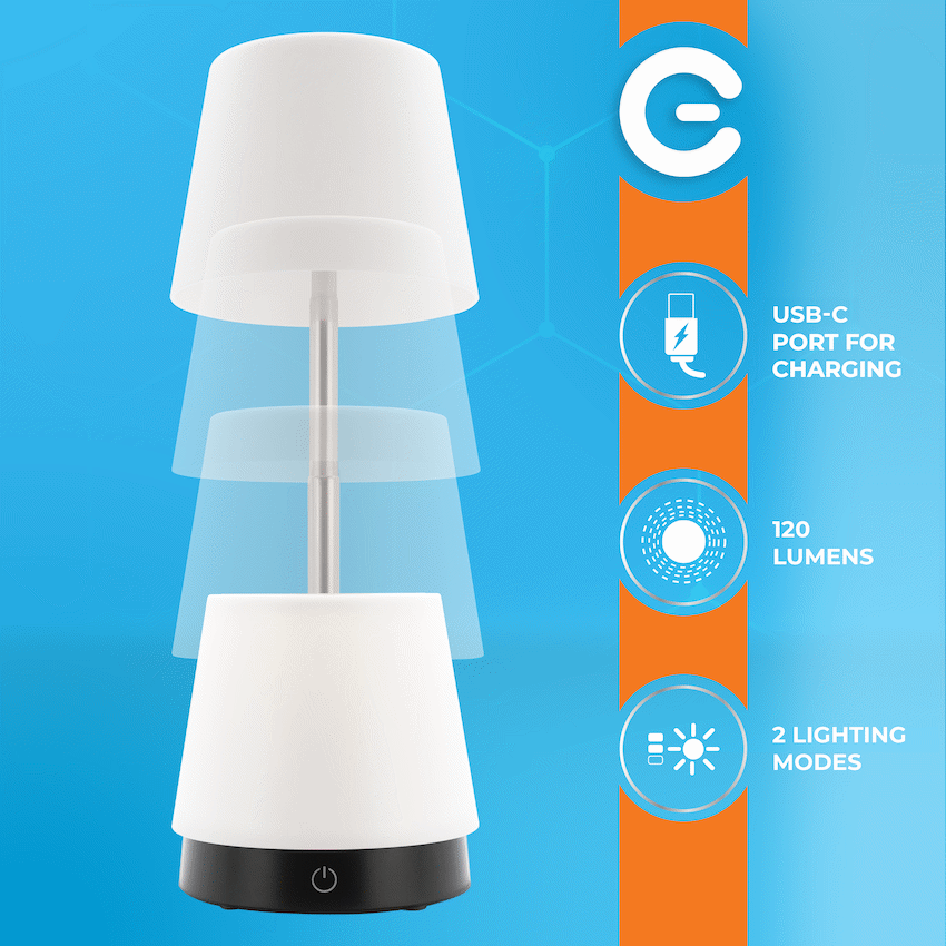 Switched Sleek Series Rechargeable LED Desk Lamp