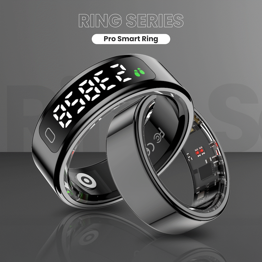 Volkano Ring Series Ring Pro Smart Ring with Charging Case - 19mm