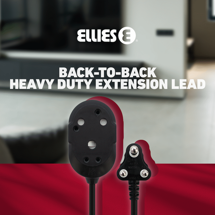 Ellies Back to Back Heavy Duty Extension Lead-10M