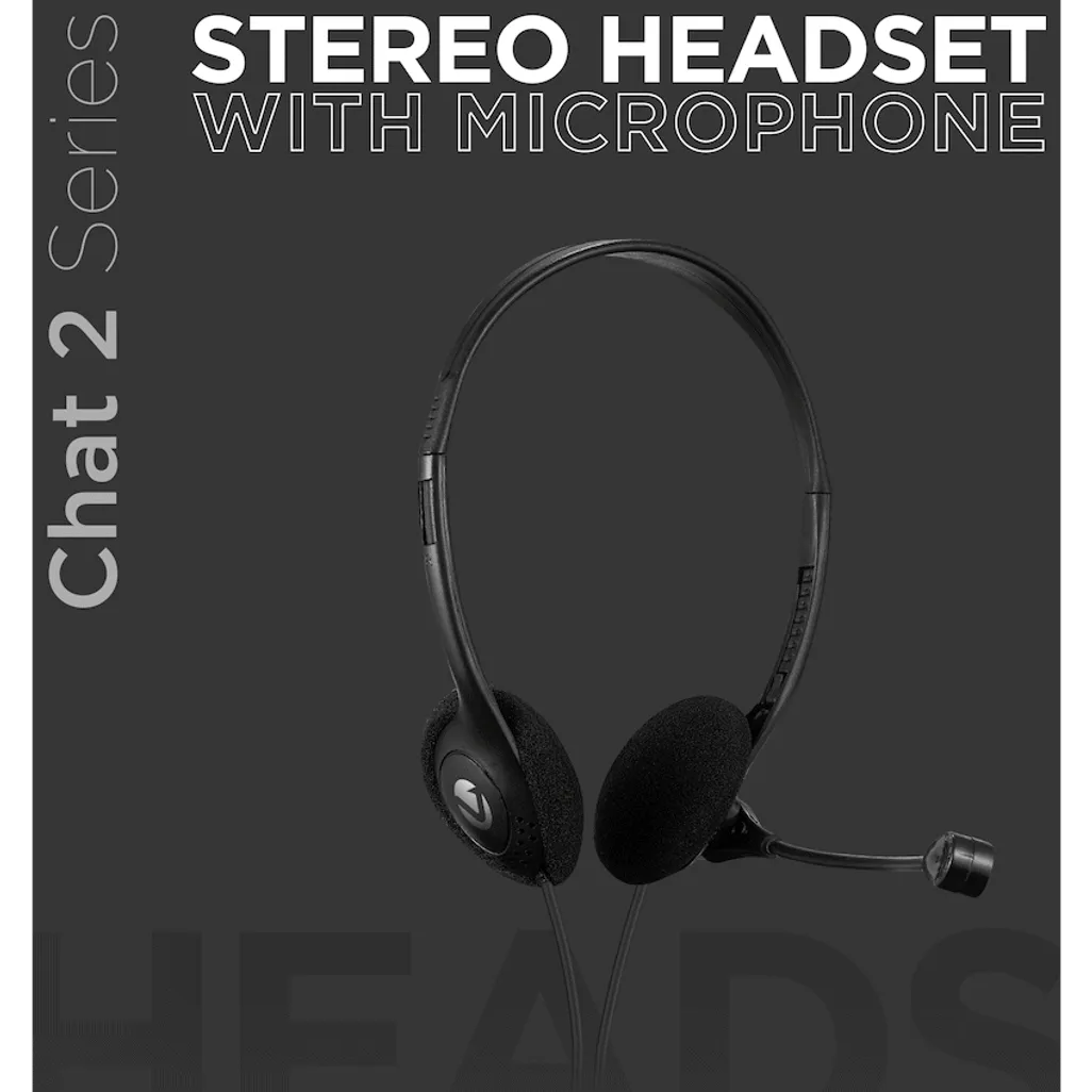Volkano Chat 2 Stereo Headset with Boom Microphone