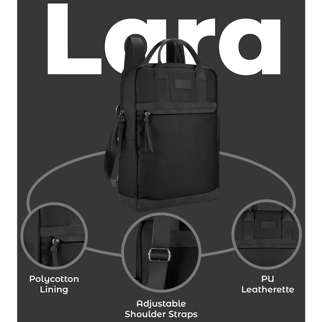 SupaNova Lara 15.6" Laptop Backpack - Black