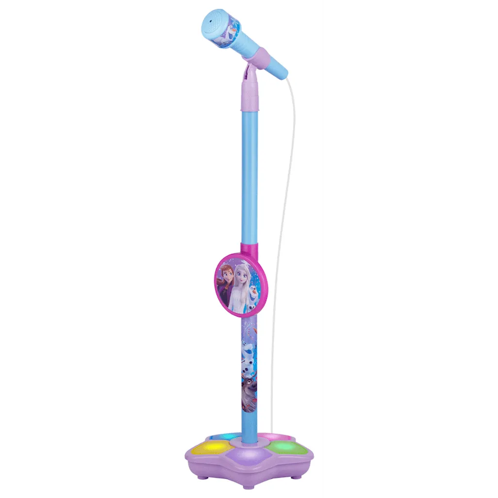 Disney Frozen Auxiliary Star Karaoke Microphone Stand with Colourful Lights