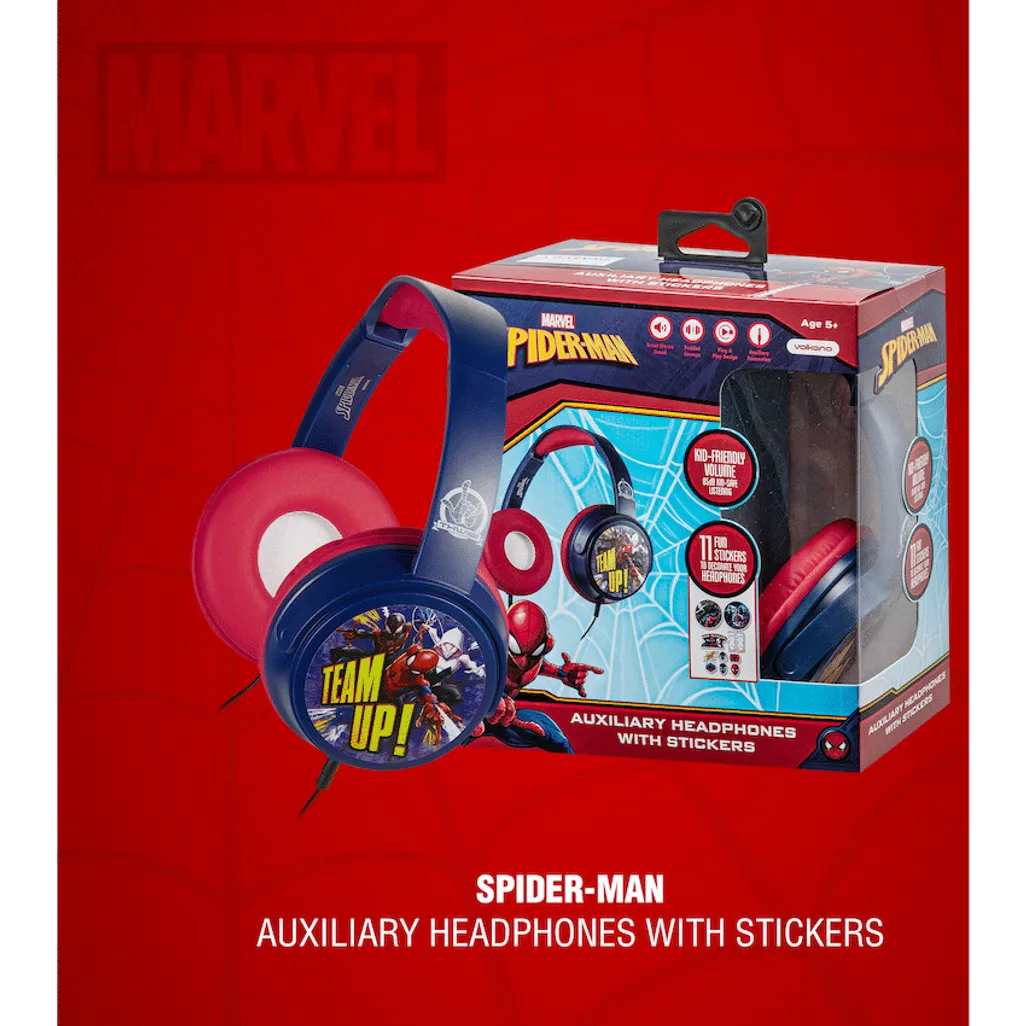 Marvel Spider-Man Wired Headphones with Stickers