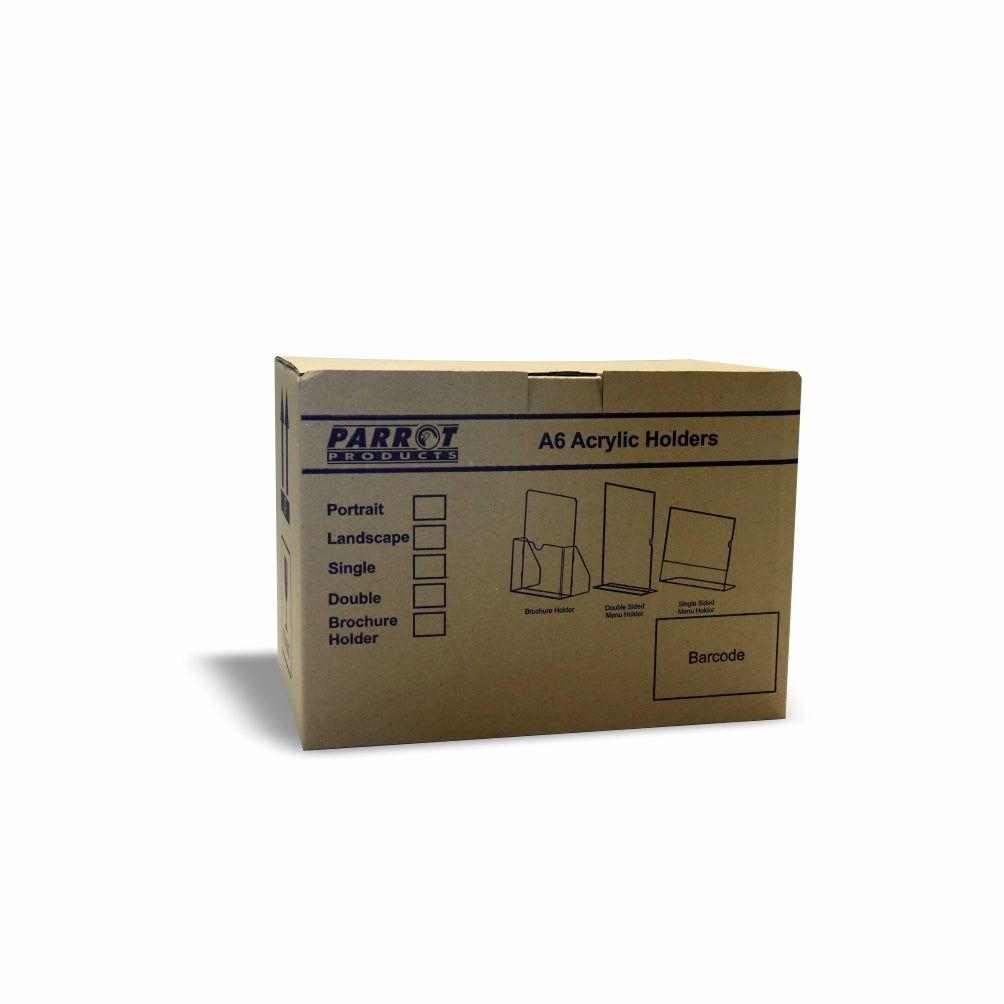 Acrylic Menu Holder - Single Sided - A6 Landscape - Box 5