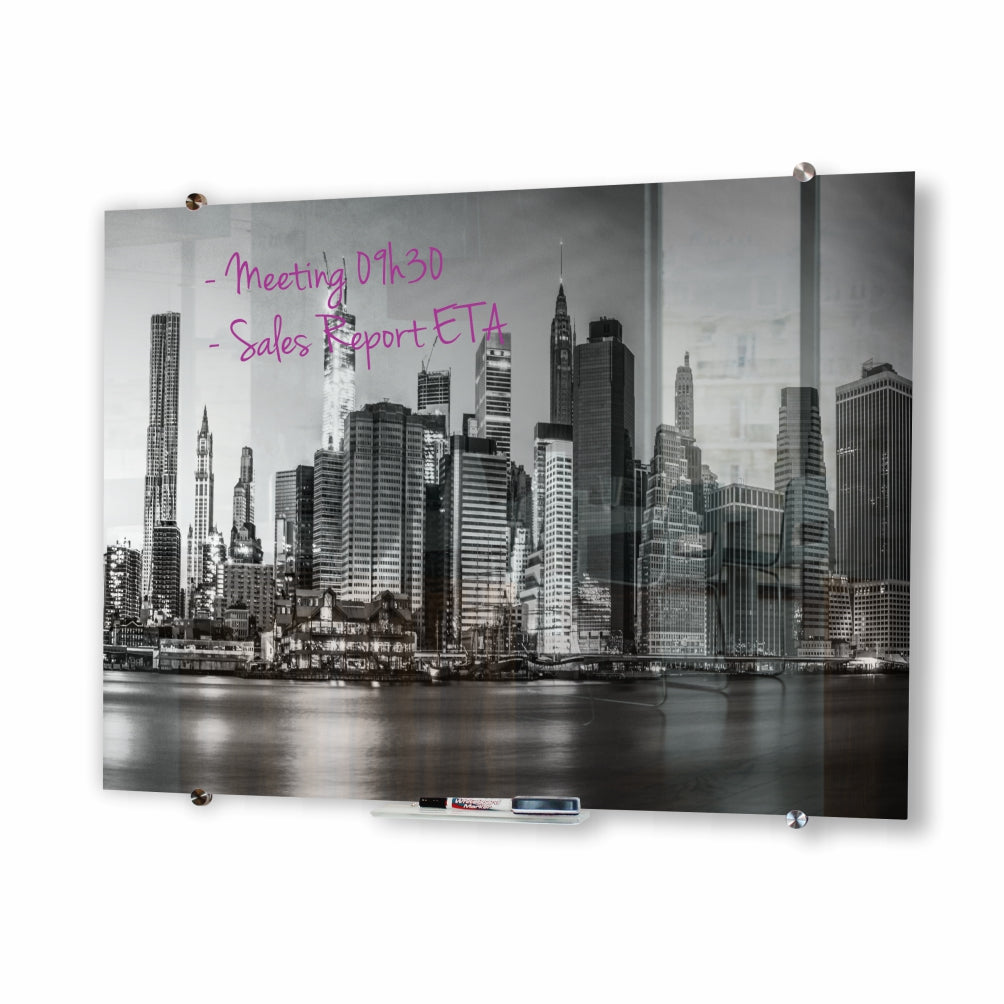 Glass Board Designer Series Magnetic Custom Printed (900x600mm)