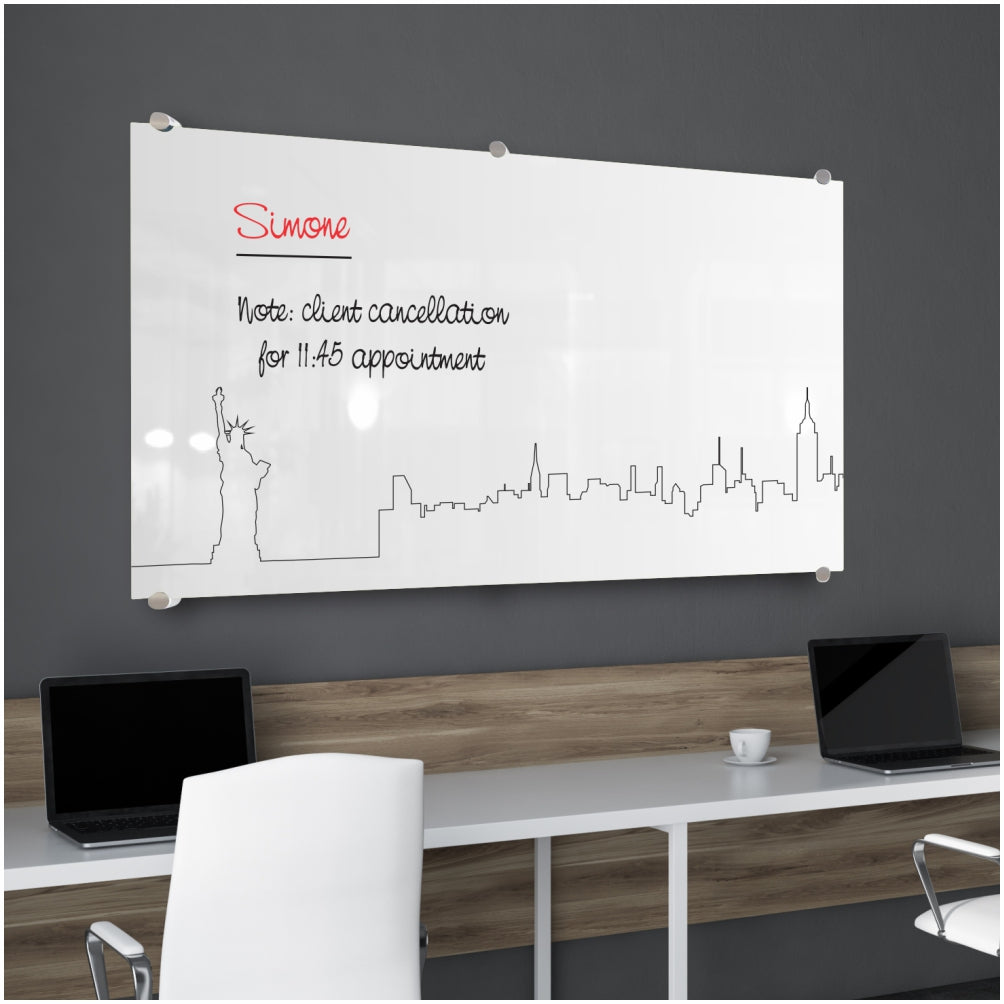 Glass Board Designer Series Magnetic Custom Printed (900x900mm)