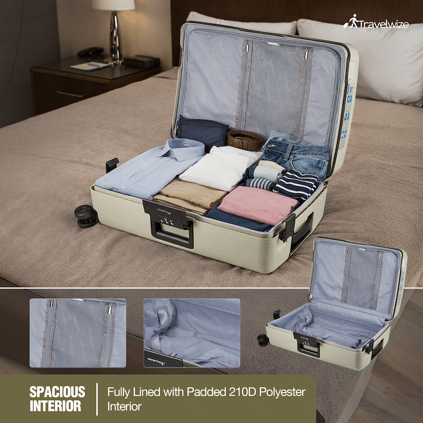 Travelwize Clipper PP 75cm 4-Wheel Spinner Luggage Beige