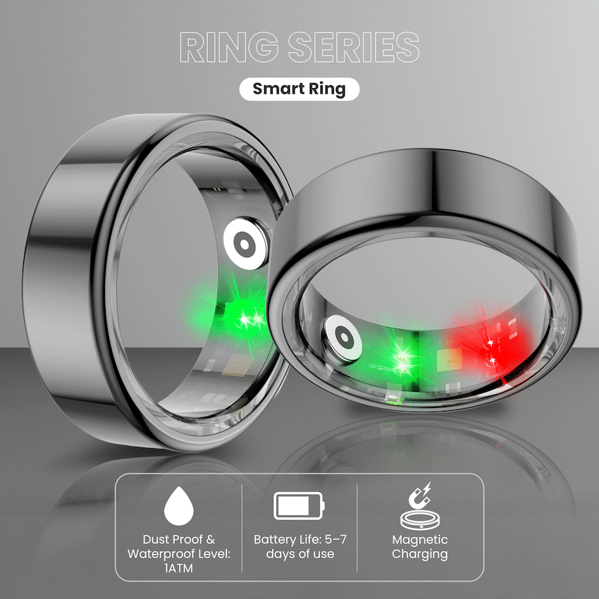Volkano Ring Series Smart Ring with Charging Case - 19.1mm