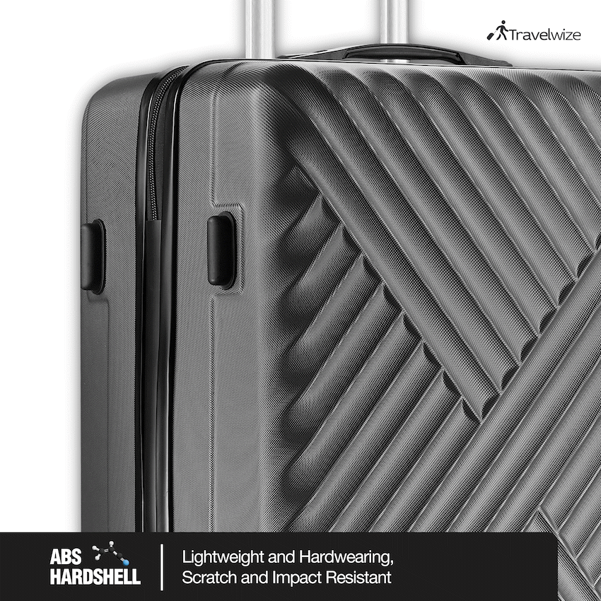 Travelwize Astra ABS 55cm 4-Wheel Spinner Luggage - Black