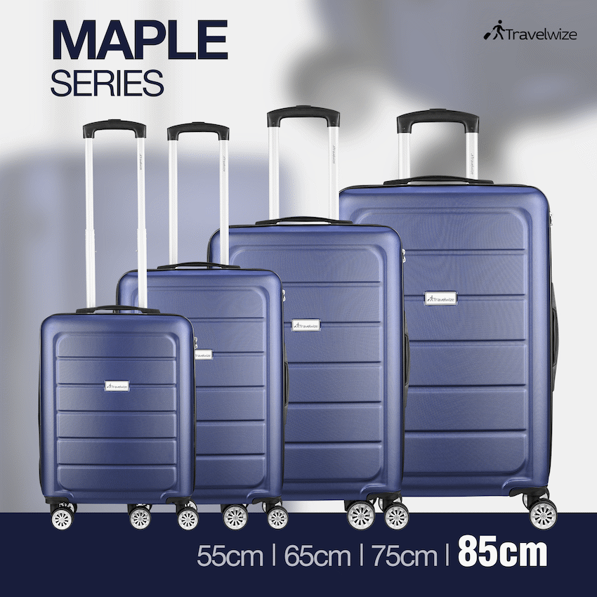 Travelwize Maple ABS 85cm 4-Wheel Spinner Luggage - Navy