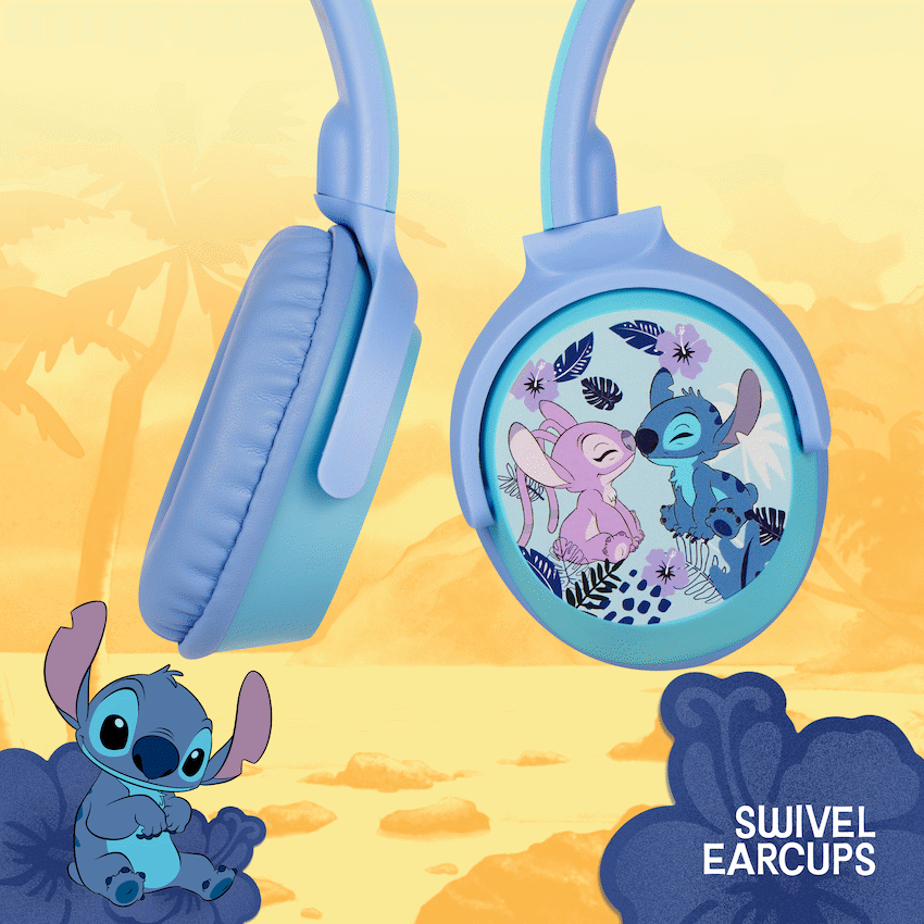 Disney Stitch Bluetooth Wireless Stereo Headphones