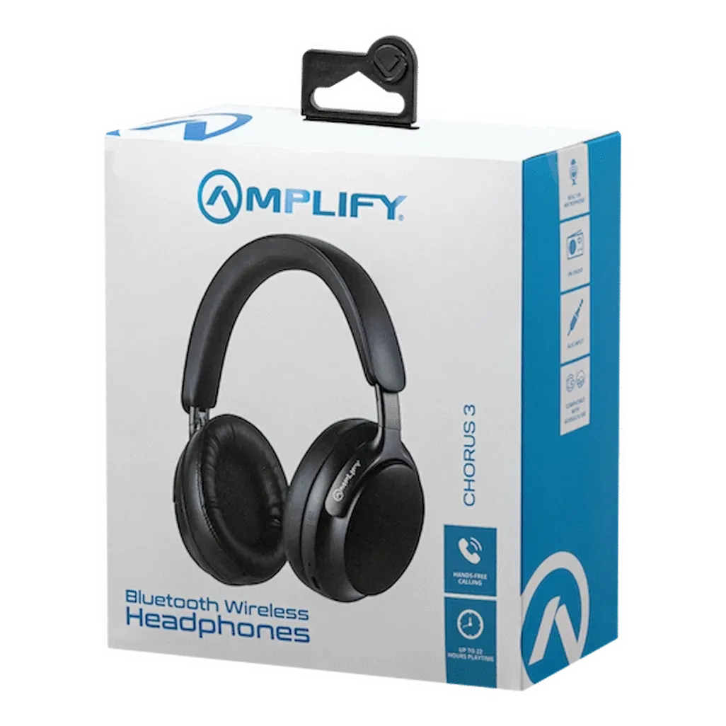 Amplify Chorus 3 Bluetooth Wireless Headphones - Black