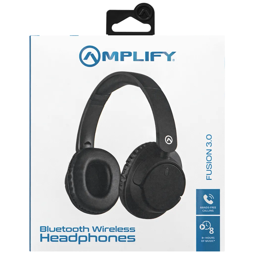 Amplify Fusion Series V3.0 Bluetooth Headphones - Black