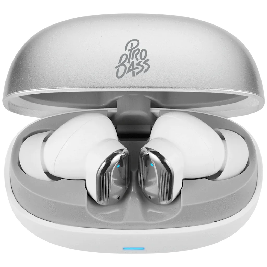 Pro Bass Flex Series TWS Earphone - White + Grey