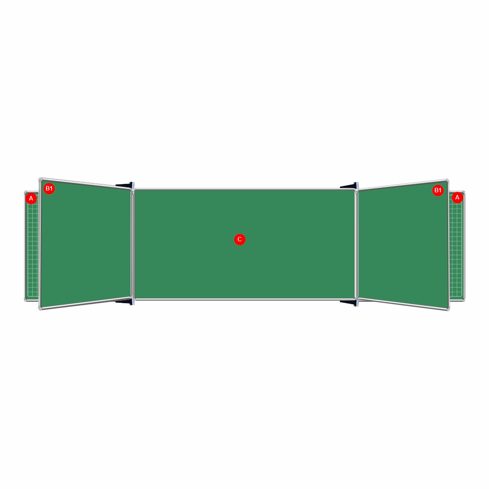 Educational Board Non-Magnetic Chalkboard (1220*920 - Chalk Squares. Side Panel - Option A)